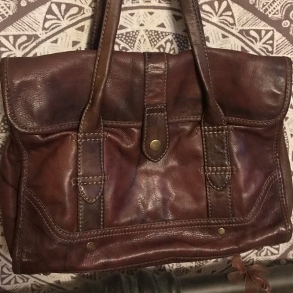 SOLD. Frye Campus Satchel - Leather - Vintage
